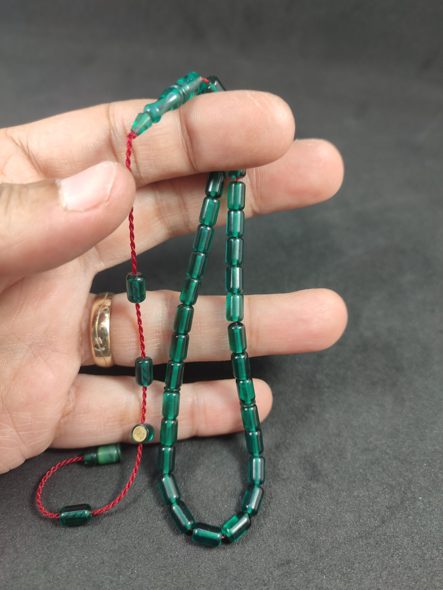Akif Karasapan Usta Eseri Bilek Boy (Küçük Boy) Kesme Model Zar Kehribar Sertifikalı 9858 küçük resim 3