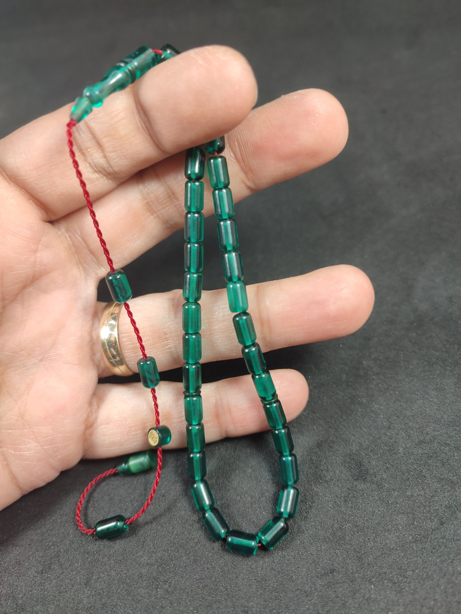 Akif Karasapan Usta Eseri Bilek Boy (Küçük Boy) Kesme Model Zar Kehribar Sertifikalı 9858 küçük resim 4