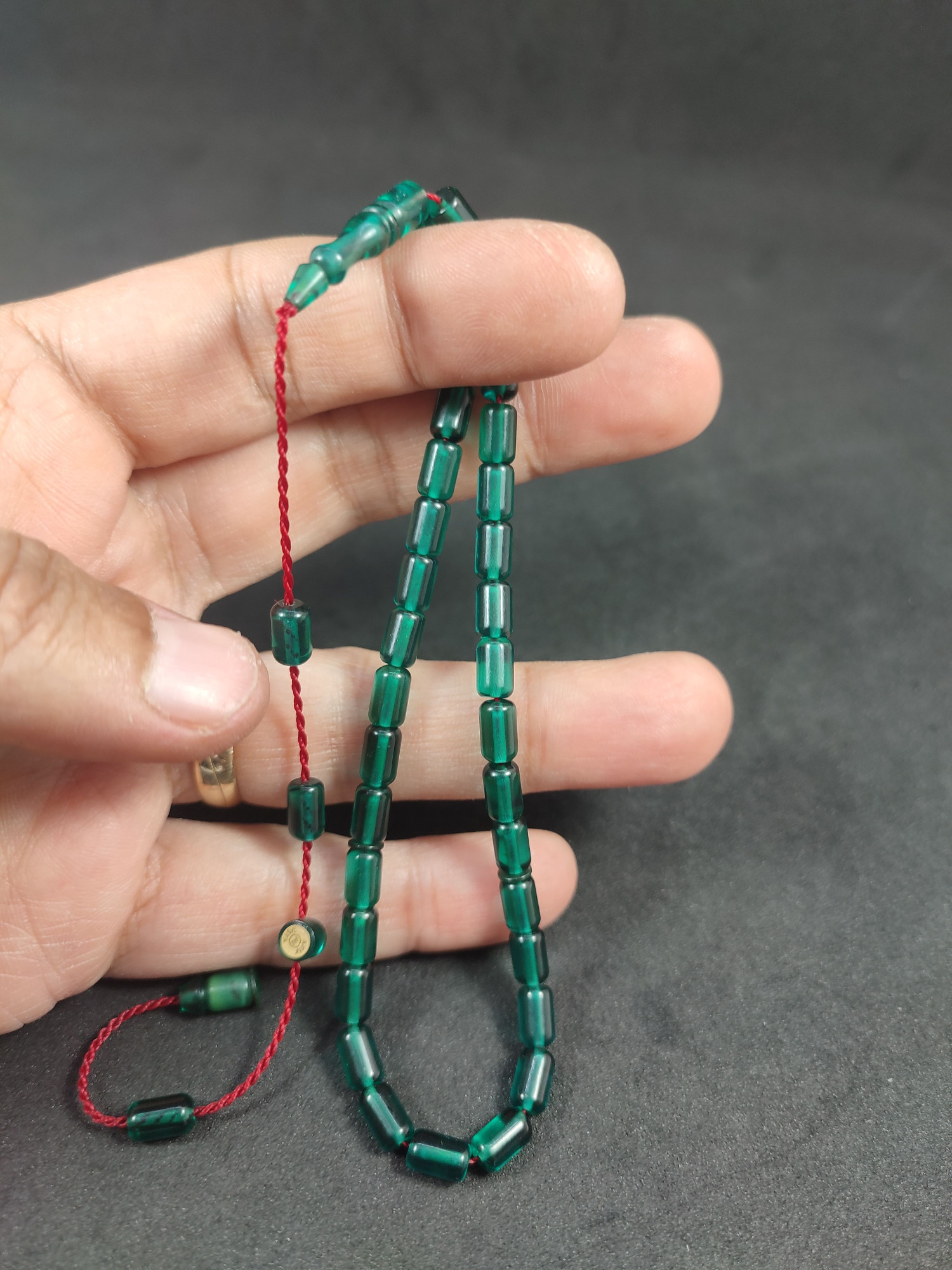 Akif Karasapan Usta Eseri Bilek Boy (Küçük Boy) Kesme Model Zar Kehribar Sertifikalı 9858 küçük resim 5