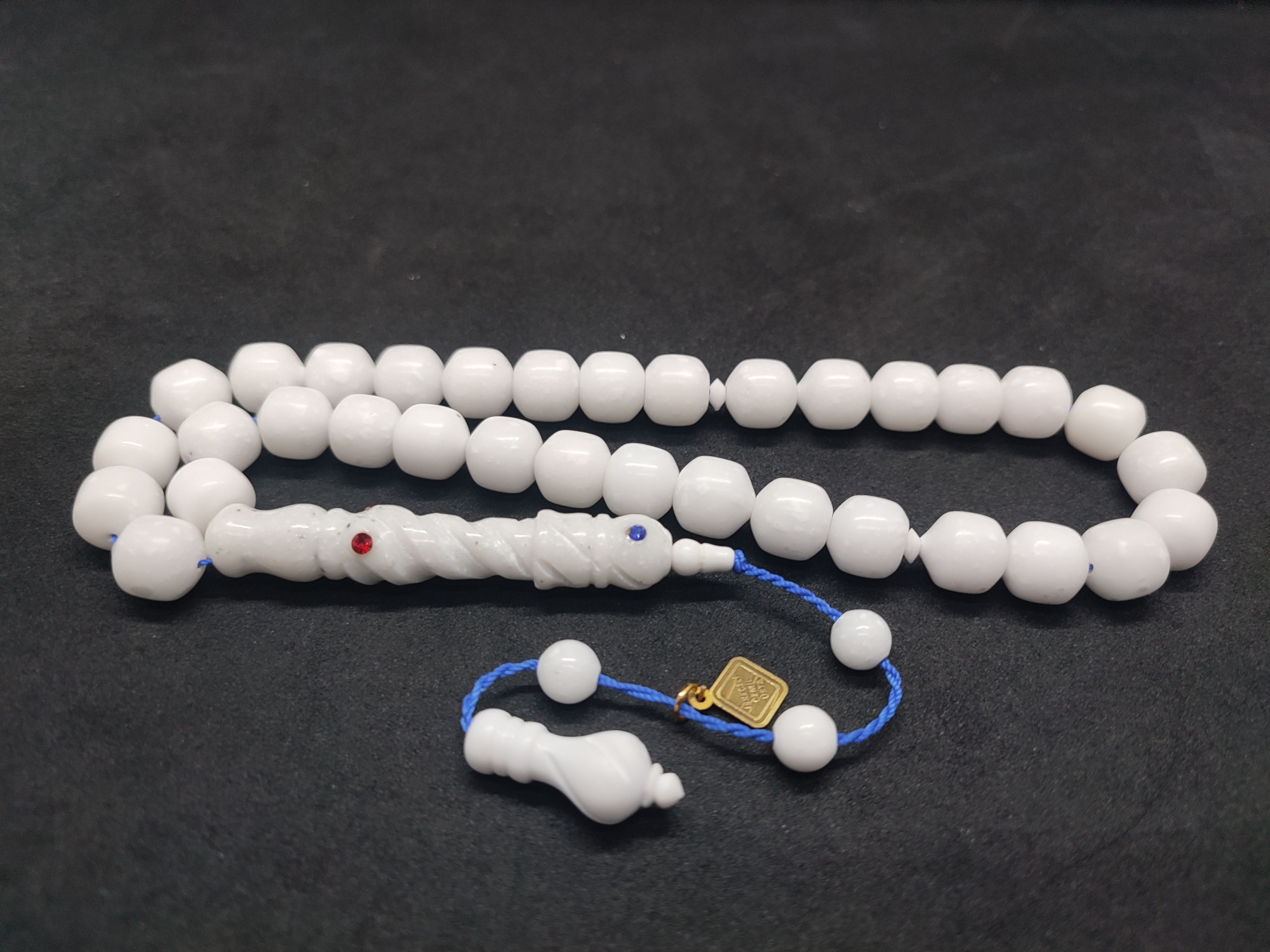 İskeçeli Cemil Usta Eseri Kar Beyazı Corian Mermer Sertifikalı 10037 küçük resim 2