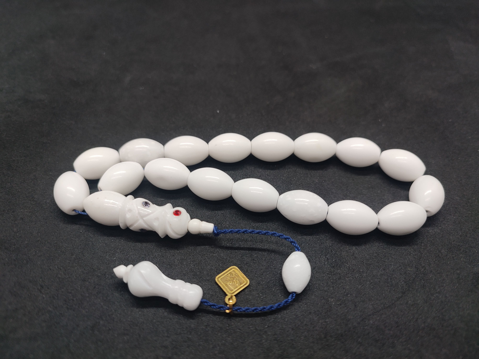 İskeçeli Cemil Usta Eseri Kar Beyazı Maskot Corian Mermer Sertifikalı 10038 küçük resim 2