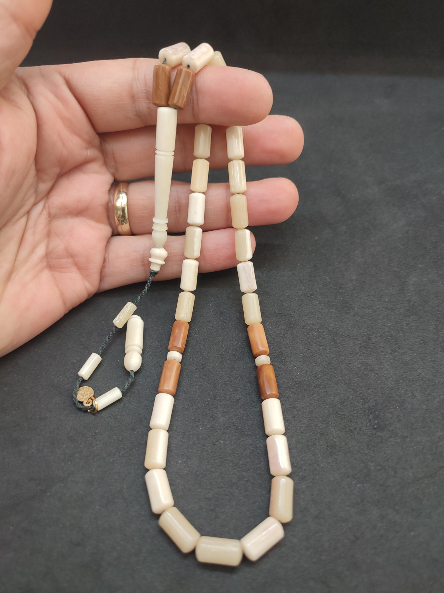 Şevket Alkan Usta Eseri Kuka Kombinli Naturel Balina Kemiği Sertifikalı 10064 küçük resim 4