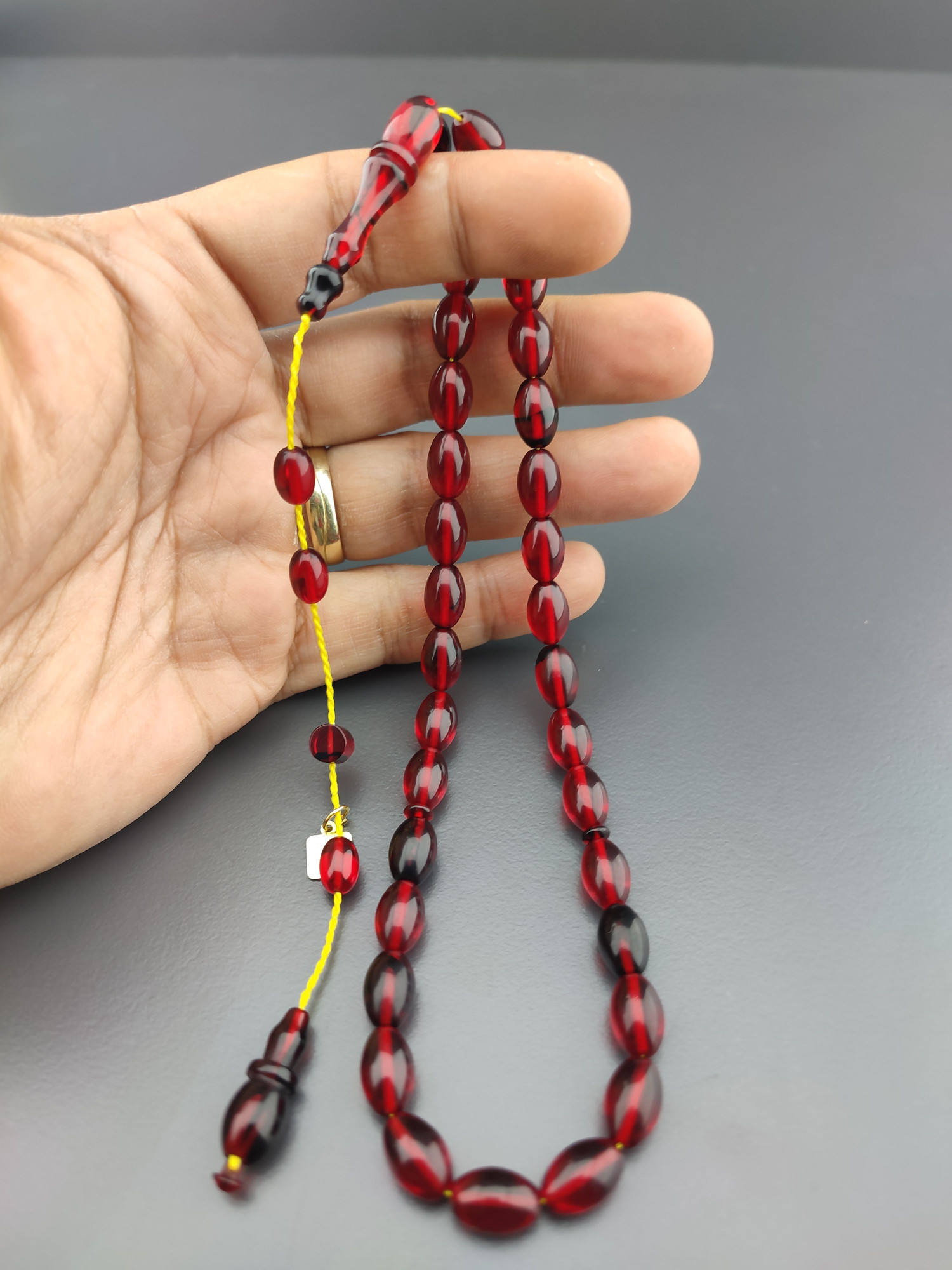 Ali Baba Usta Eseri Renginin Zirvesi 2 Kat Cilalı Sıkma Kehribar Sertifikalı 10213 küçük resim 3