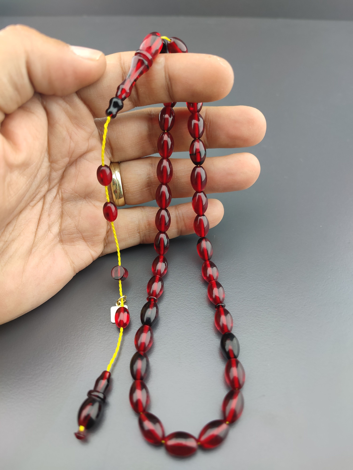 Ali Baba Usta Eseri Renginin Zirvesi 2 Kat Cilalı Sıkma Kehribar Sertifikalı 10213 küçük resim 5