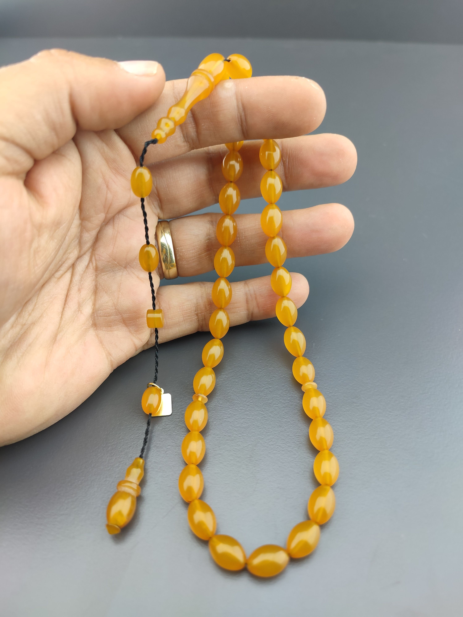 Ali Baba Usta Eseri Renginin Zirvesi 2 Kat Cilalı Sıkma Kehribar Sertifikalı 10214 küçük resim 5