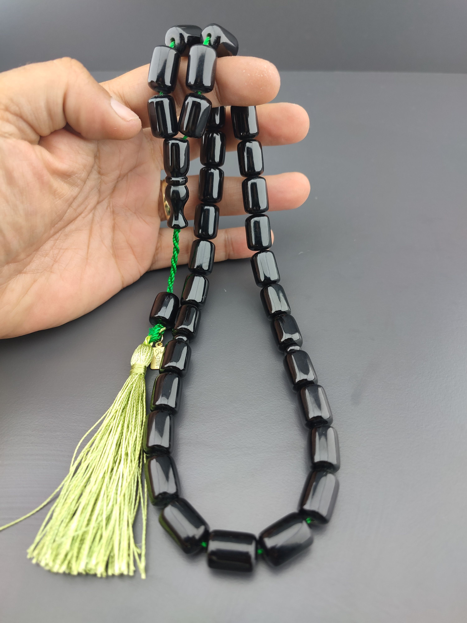 Zeyn Usta Eseri Çift Zımpara Çift Cila İri Boy Sıkma Kehribar Sertifikalı 10371 küçük resim 5