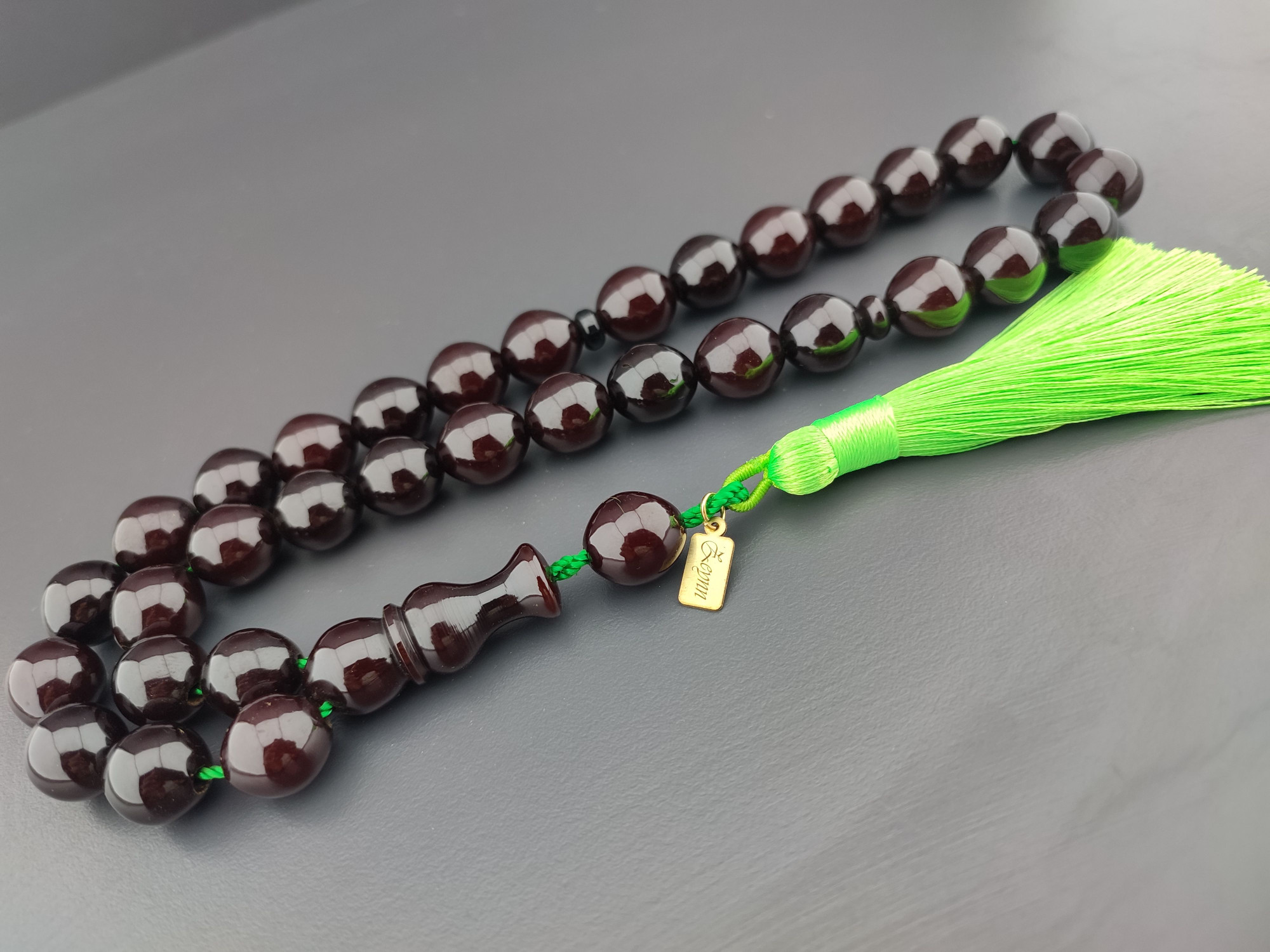 Zeyn Usta Eseri Çift Zımpara Çift Cila İri Boy Sıkma Kehribar Sertifikalı 10385 küçük resim 2
