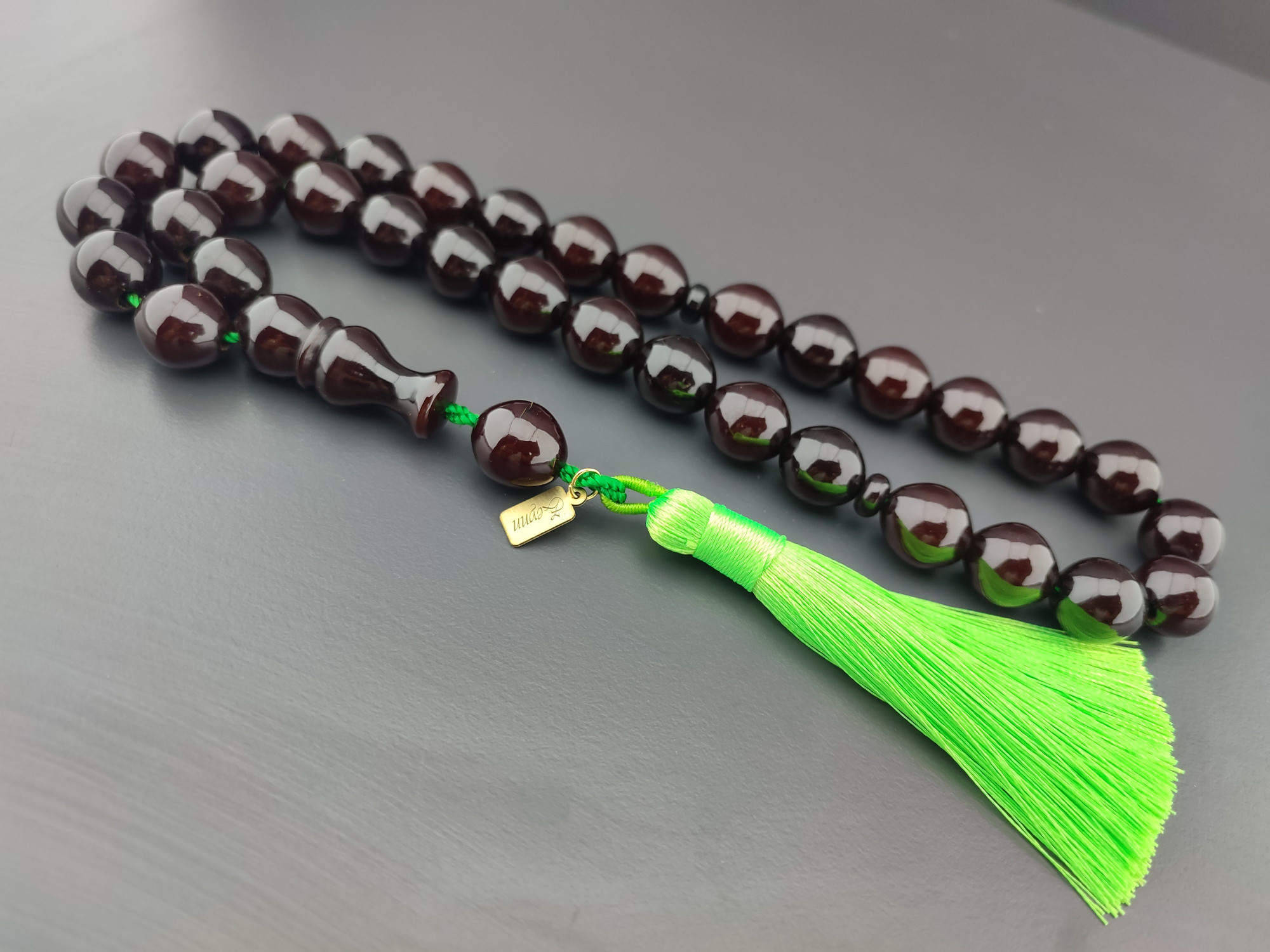 Zeyn Usta Eseri Çift Zımpara Çift Cila İri Boy Sıkma Kehribar Sertifikalı 10385 küçük resim 3