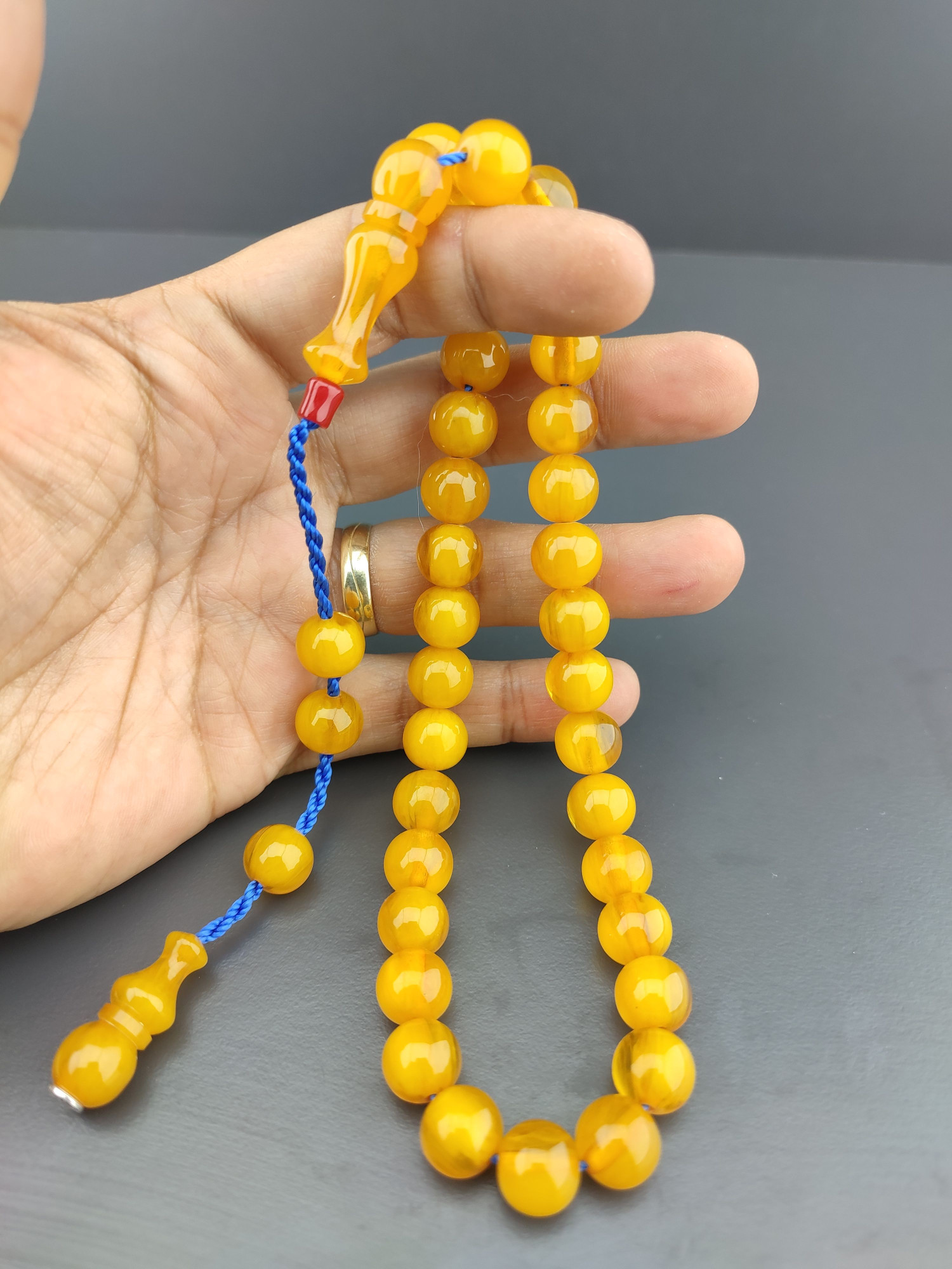 Zeyzun Usta Eseri Çift Zımpara Çift Cilalı Çatır Çatır Çekim Sesi Sıkma Kehribar Sertifikalı 10396 küçük resim 4
