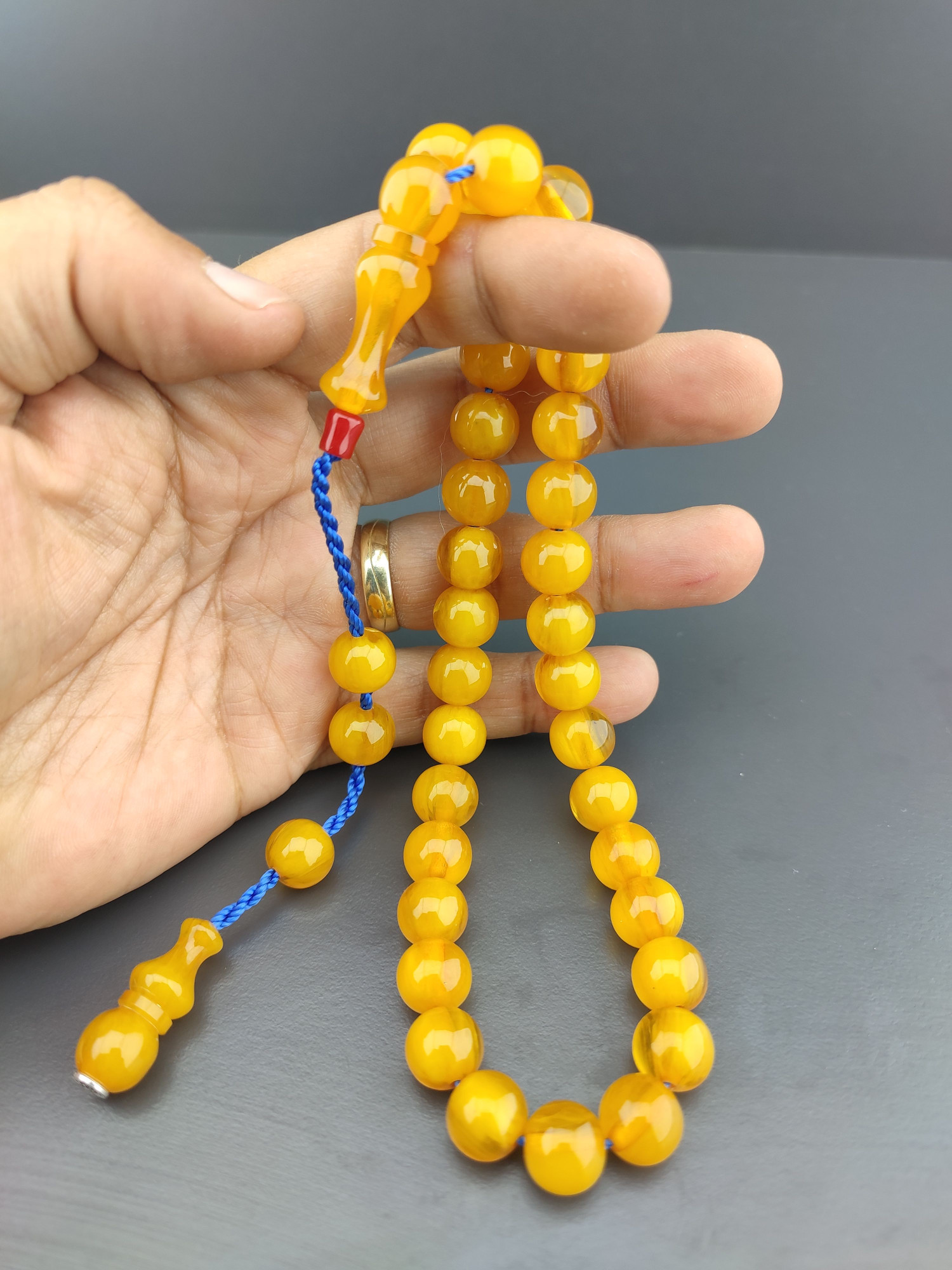 Zeyzun Usta Eseri Çift Zımpara Çift Cilalı Çatır Çatır Çekim Sesi Sıkma Kehribar Sertifikalı 10396 küçük resim 5
