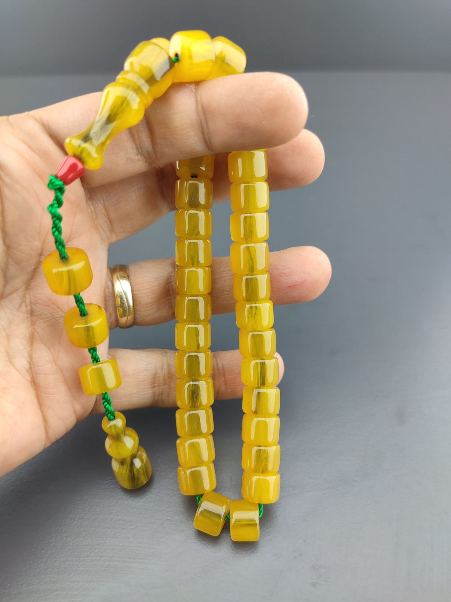 Zeyzun Usta Eseri Çift Zımpara Çift Cilalı Çatır Çatır Çekim Sesi Sıkma Kehribar Sertifikalı 10408 küçük resim 2