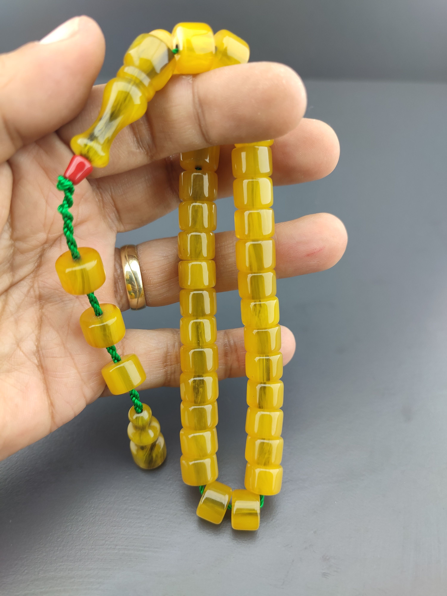 Zeyzun Usta Eseri Çift Zımpara Çift Cilalı Çatır Çatır Çekim Sesi Sıkma Kehribar Sertifikalı 10408 küçük resim 5