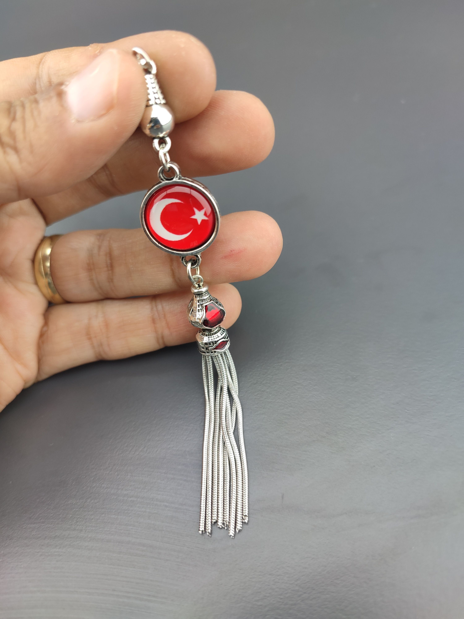 475 Ayar Gümüş Tesbih Püskülü BLK2032 küçük resim 3