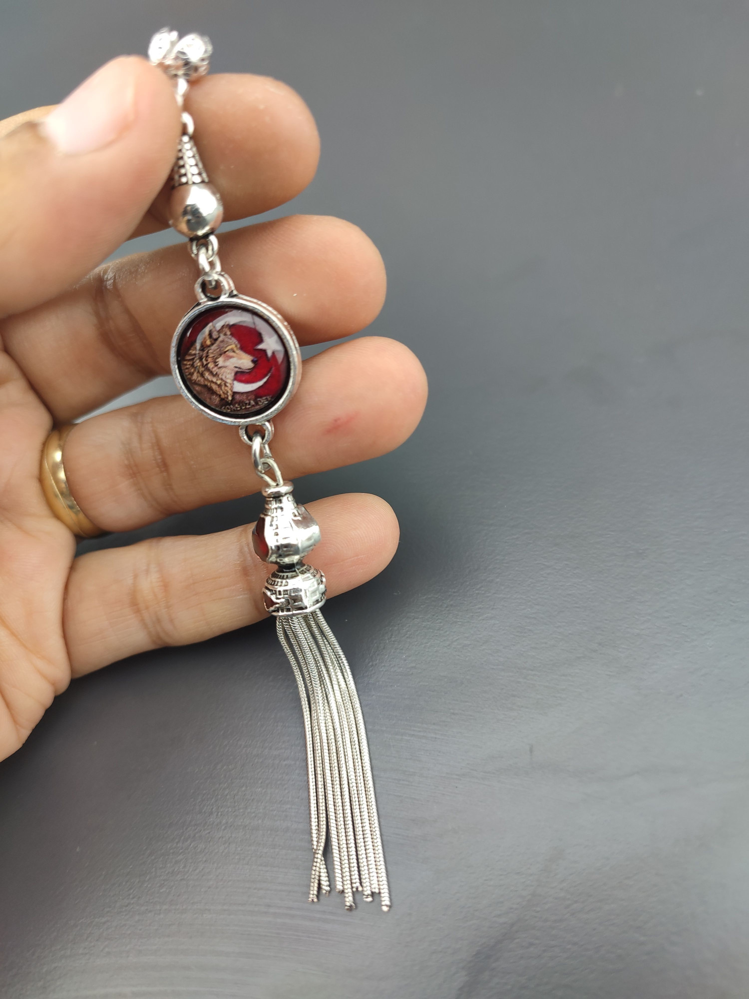 475 Ayar Gümüş Tesbih Püskülü BLK2033 küçük resim 3